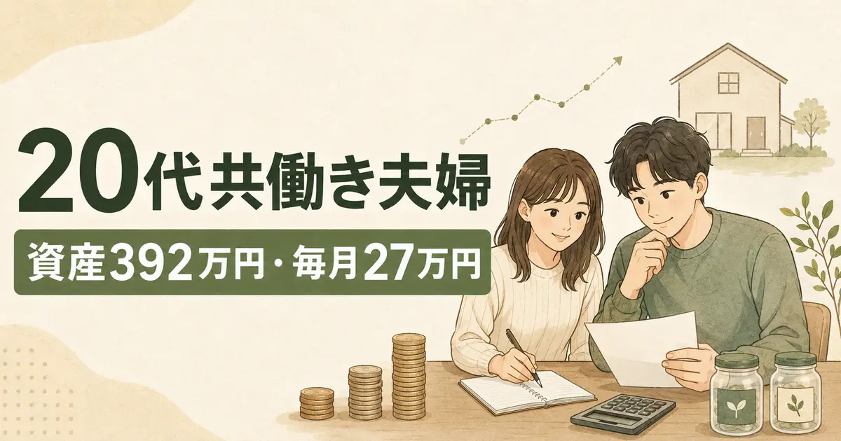 20代共働き夫婦の資産392万円と毎月27万円の積立